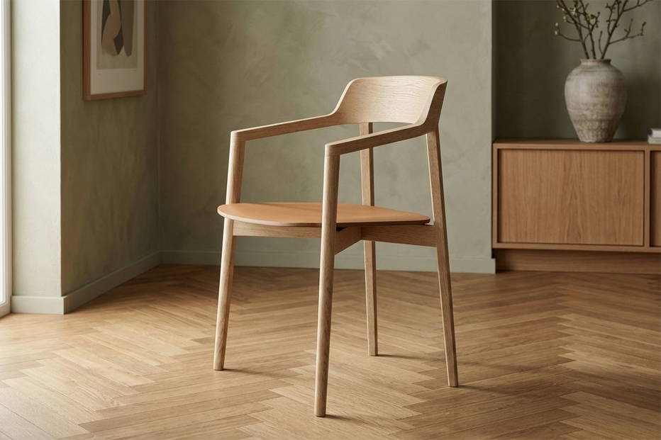 Lena Hard Leather dining chair by San Giacomo