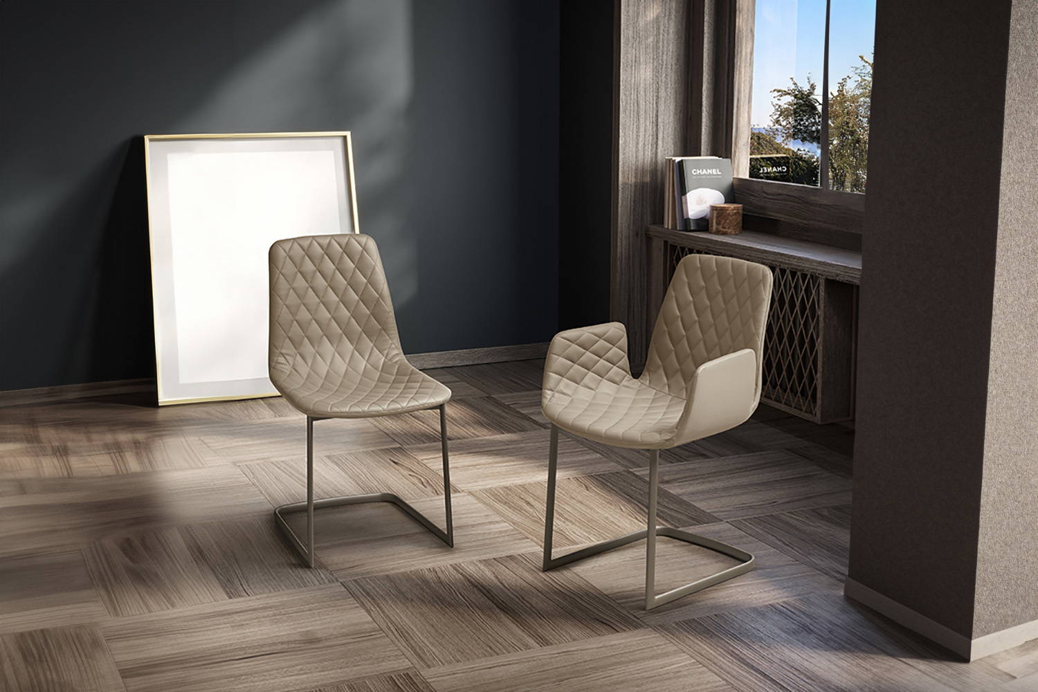 Lenny cantilever dining chair by eforma