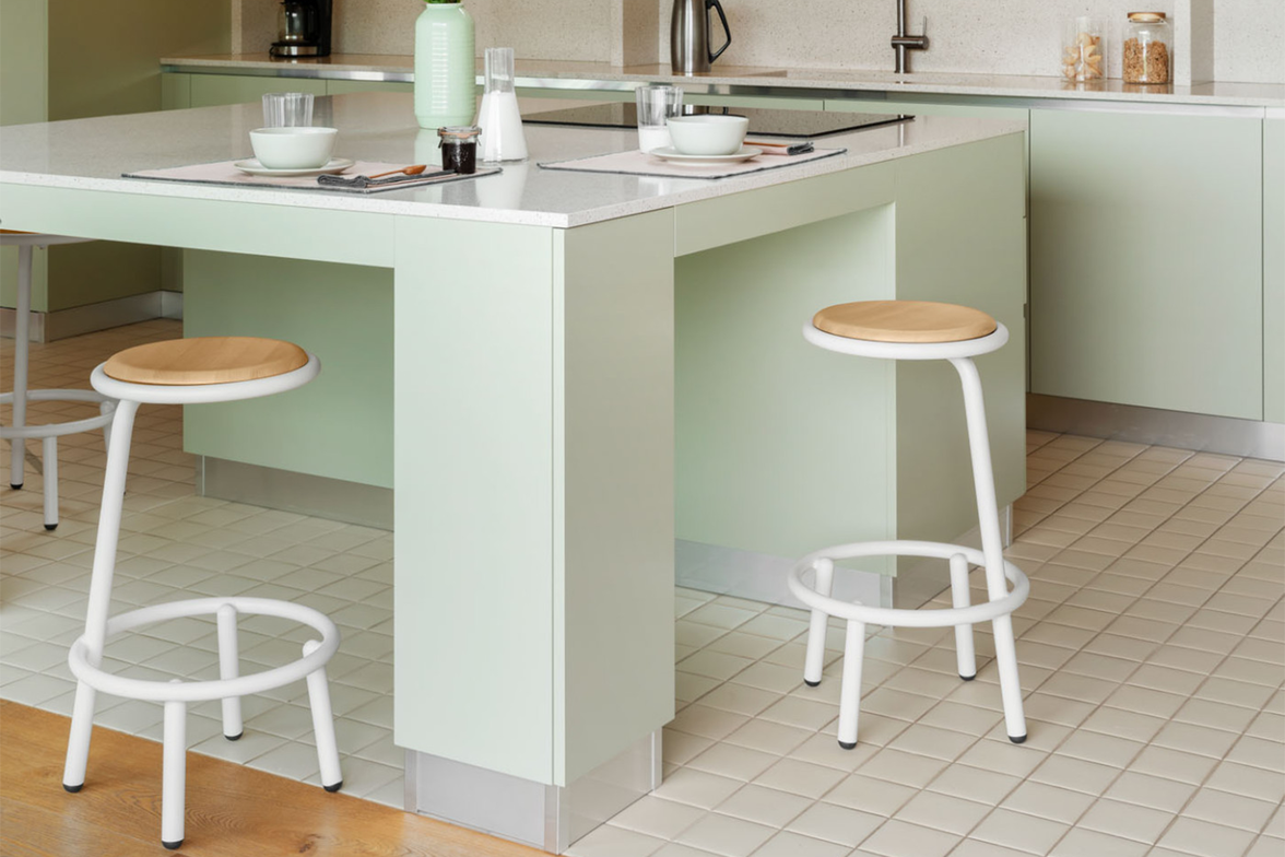 Less Bar Stools at kitchen island Less Bar Stools at kitchen island
