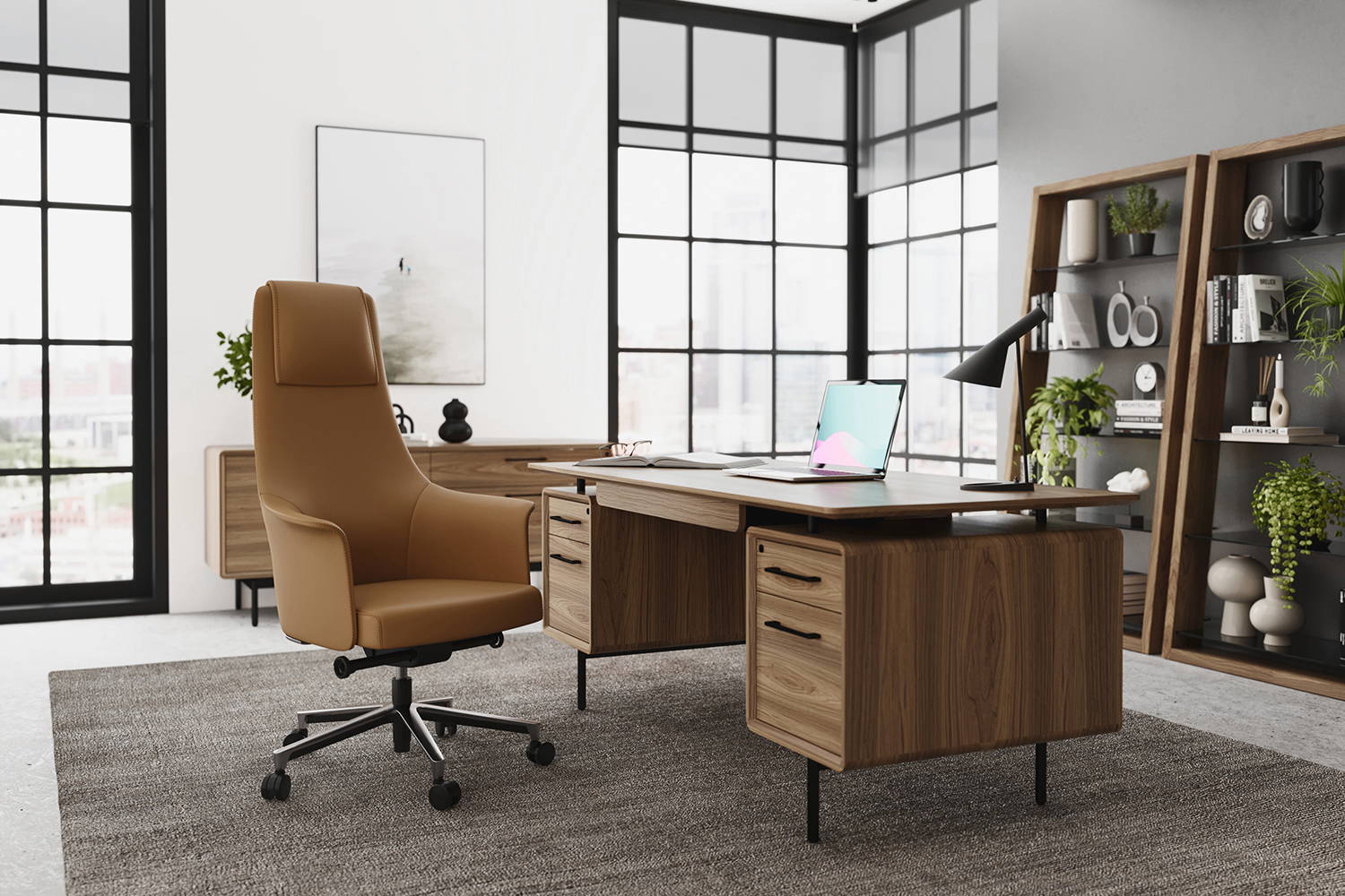 Linq 6821 Executive Office Desk by BDI | room service 360°
