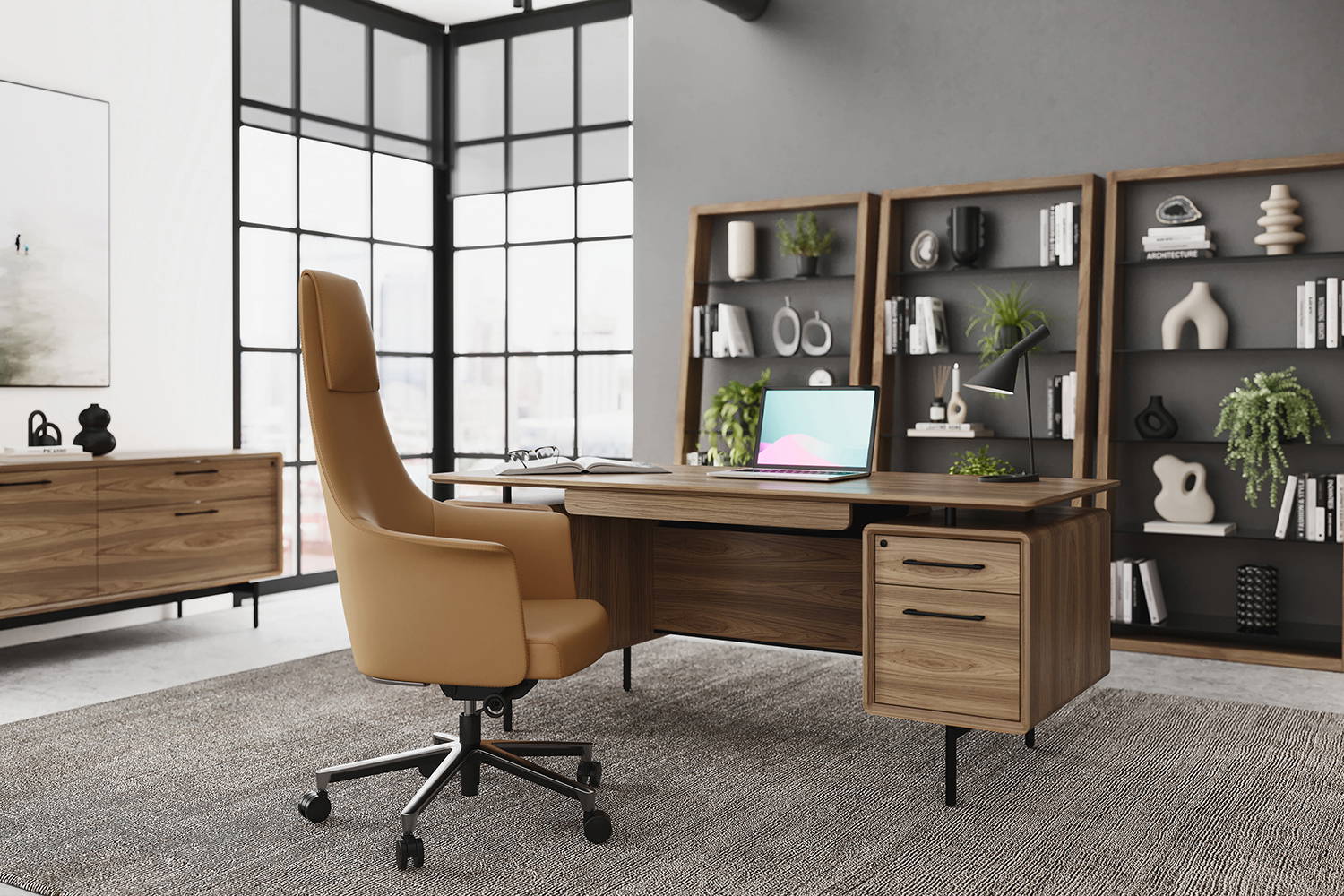 Linq 6821 Executive Office Desk by BDI | room service 360° Linq 6821 Executive Office Desk by BDI | room service 360°