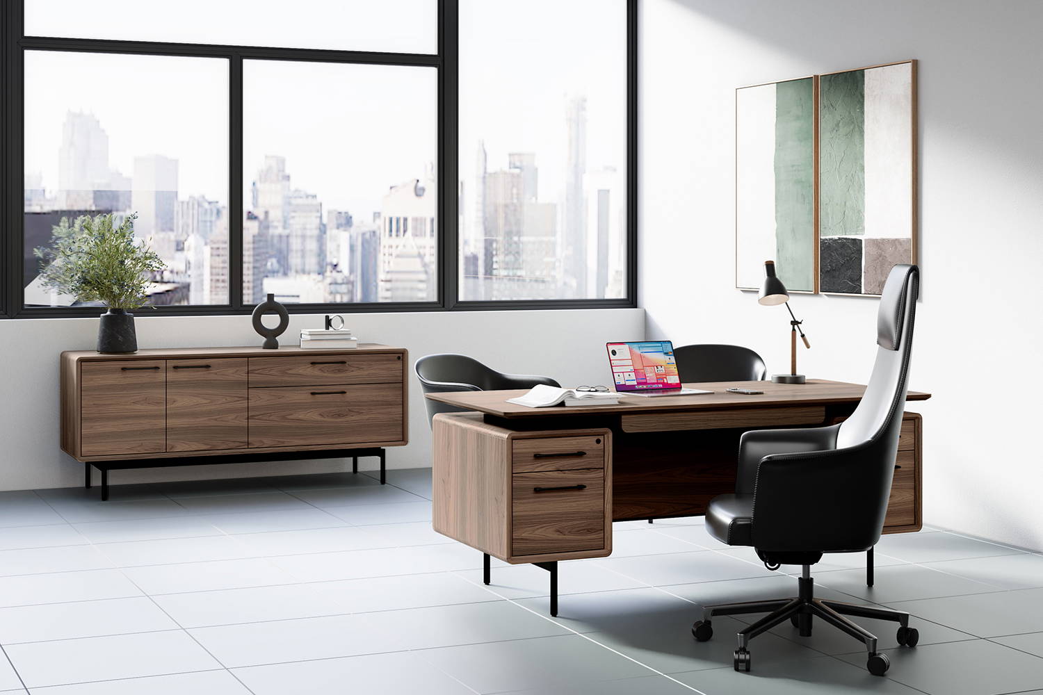Linq 6821 Executive Office Desk by BDI | room service 360°
