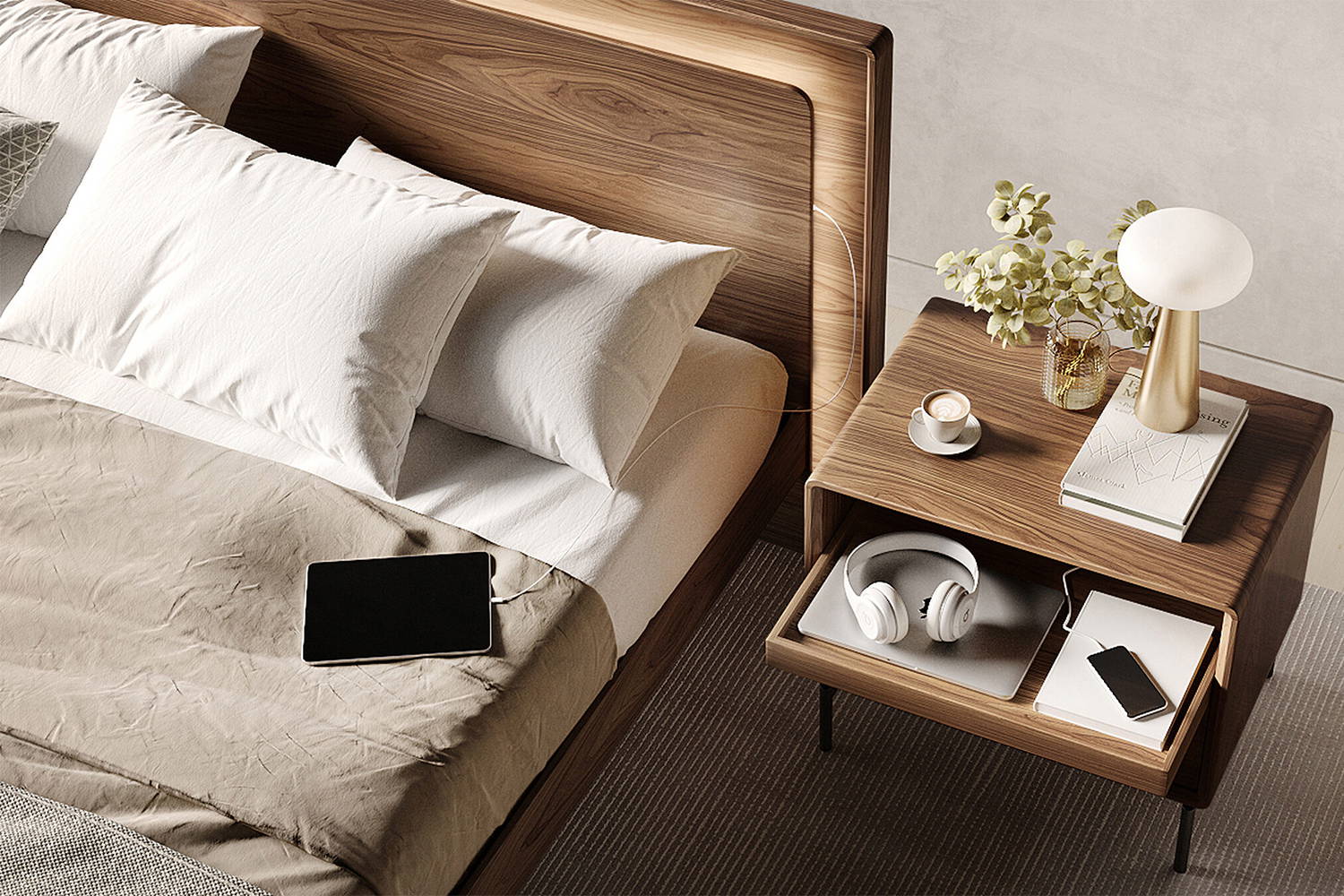 Linq 9181 - 9182 Nightstand by BDI | room service 360°