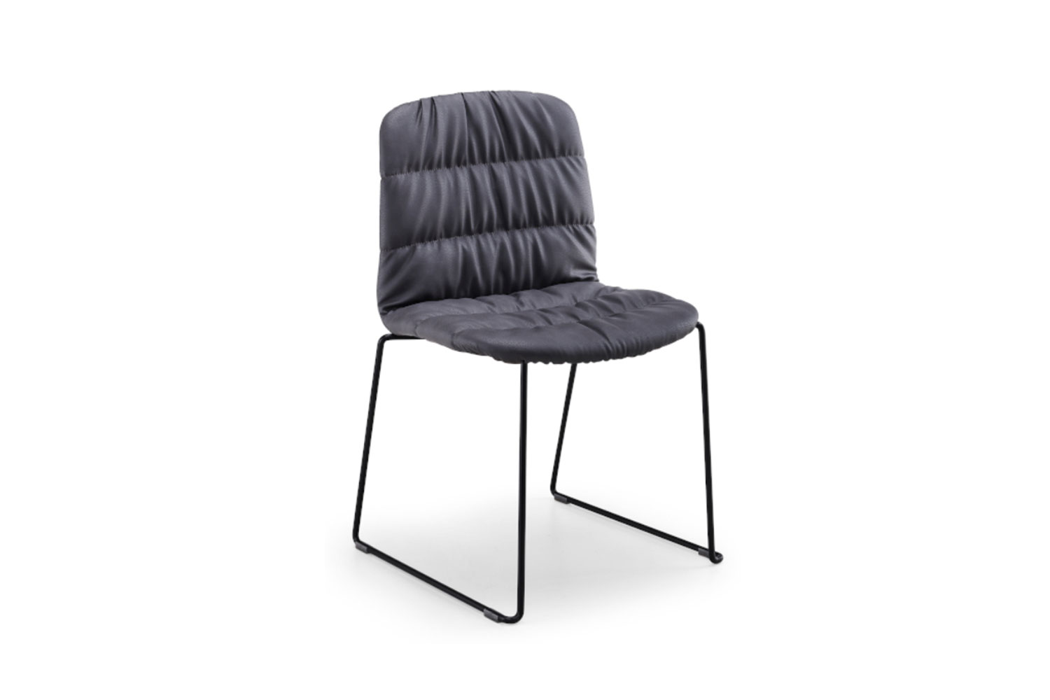 Liu wrinkled dining chair by Midj  (T: sled base)