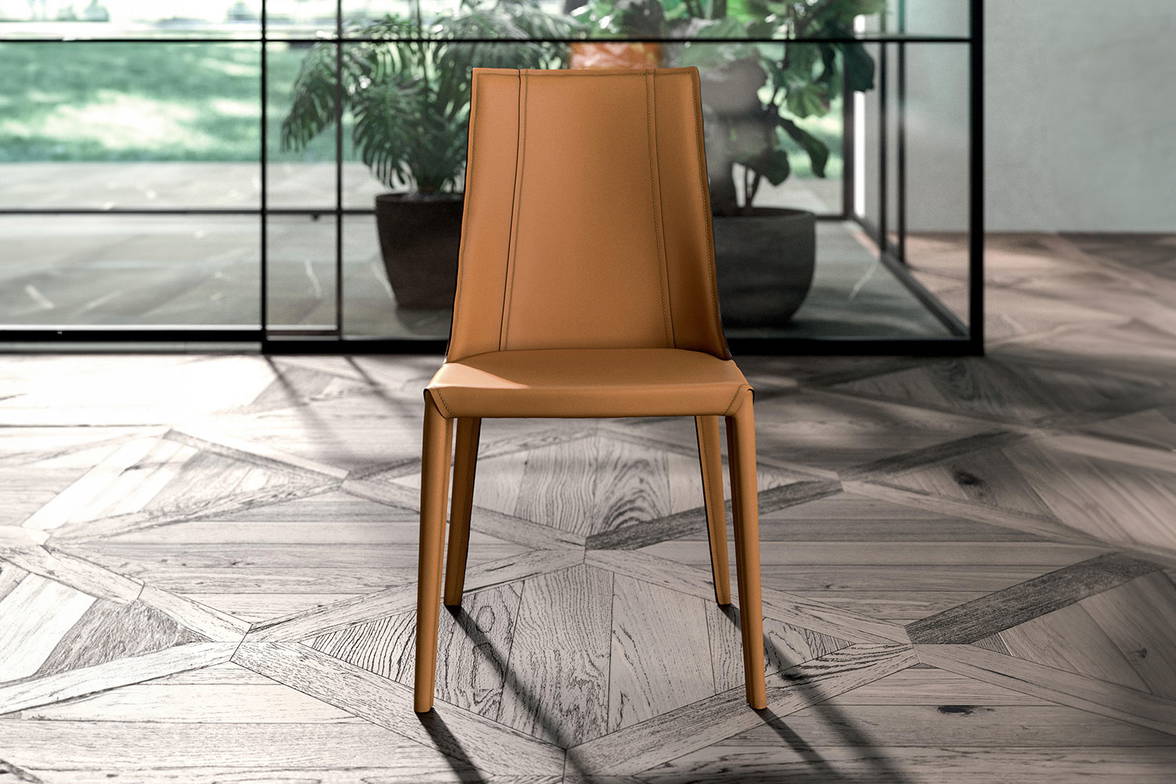 Loren Dining Chair with C14 Natural Hard Leather upholstery Loren Dining Chair with C14 Natural Hard Leather upholstery