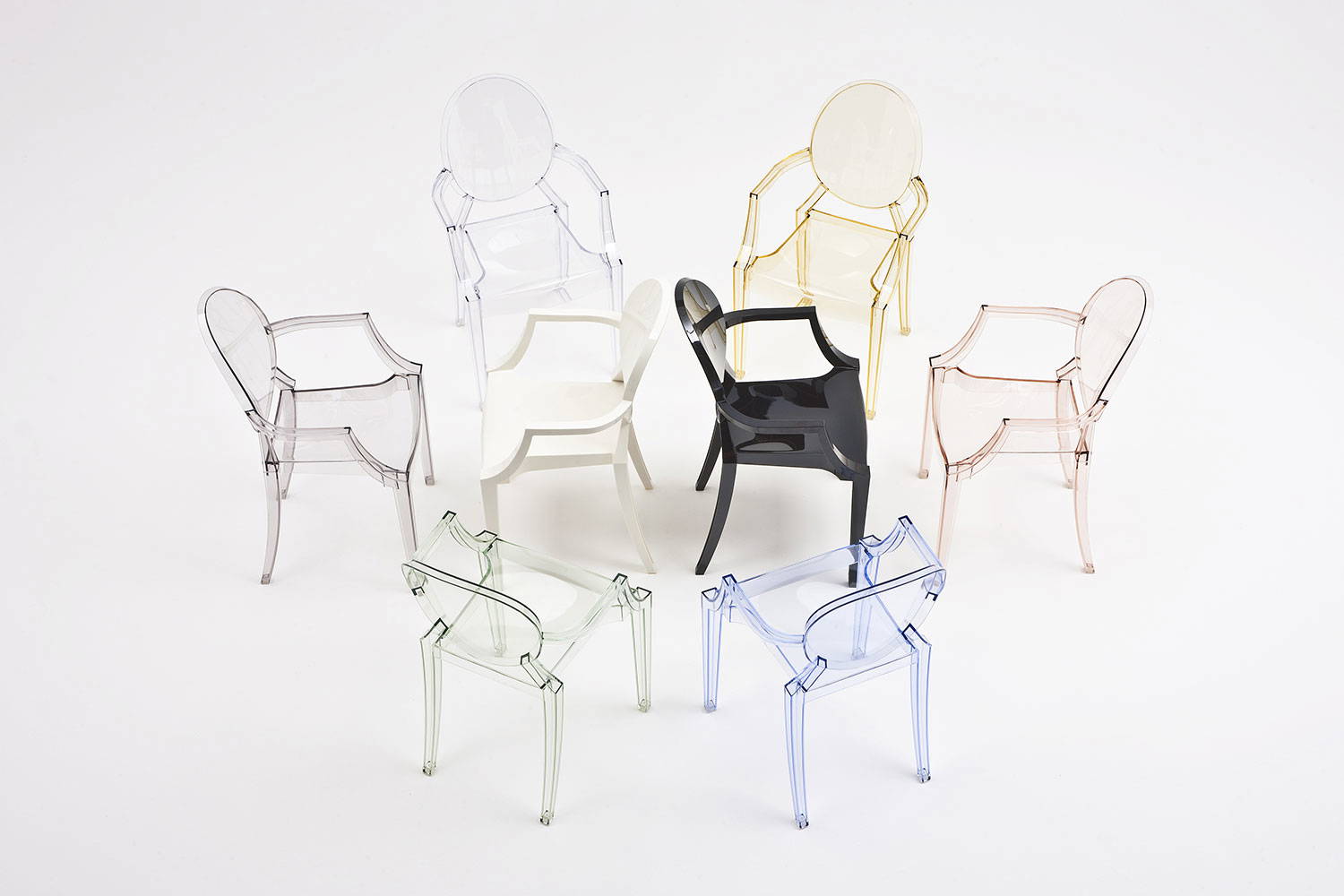 Kartell Louis Ghost アームチェア 2脚セット Louis Ghost Dining Chair (Set of 2) Quickship by Kartell | room