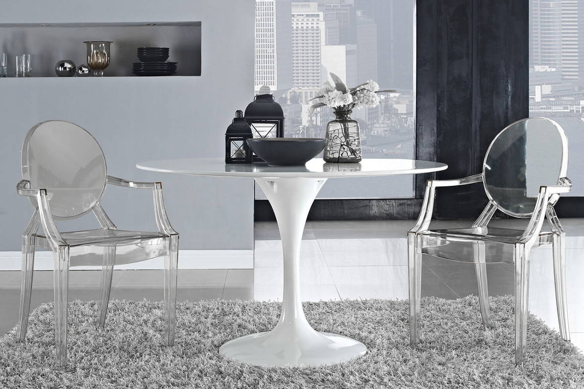 Louis Ghost dining chairs in living room Louis Ghost dining chairs in living room