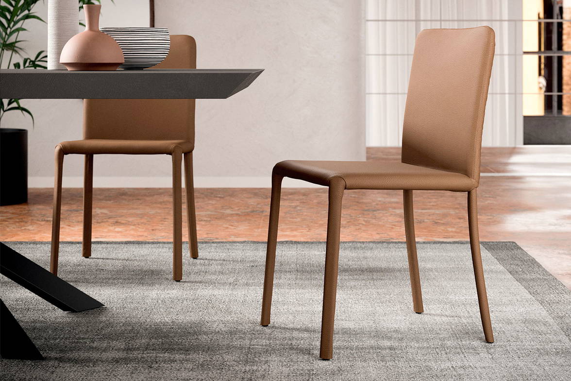 Lunette Dining Chairs with 4x4 Fisso Dining Table Lunette Dining Chairs with 4x4 Fisso Dining Table