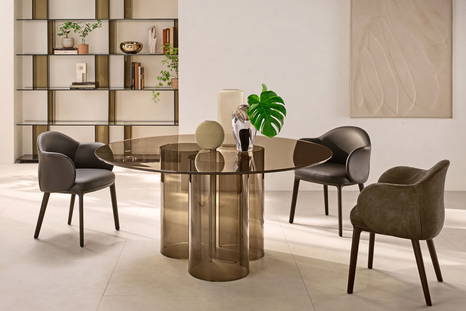 Luxor Round Dining Table from Fiam Italia