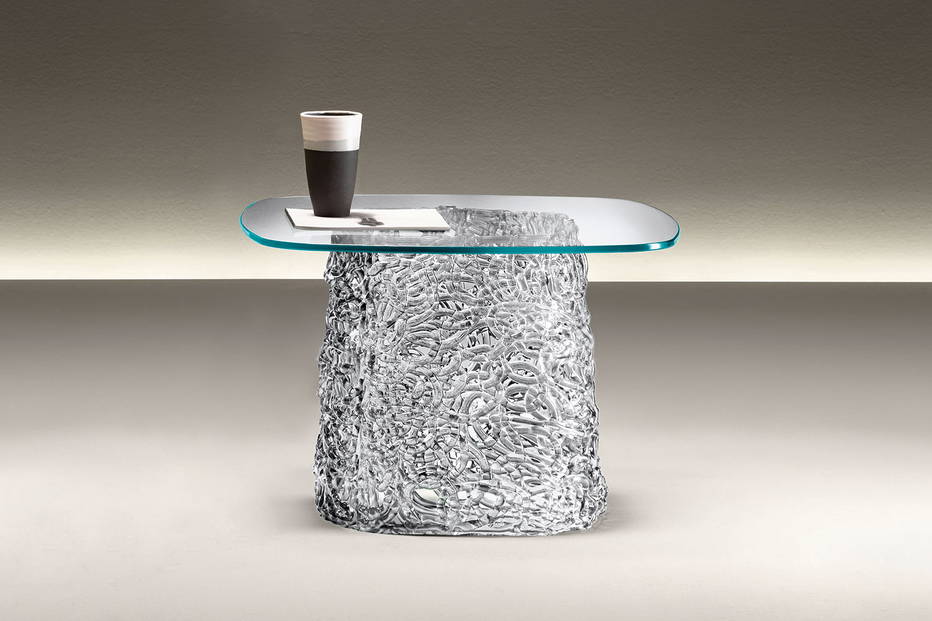 Macrame end table by Fiam Italia