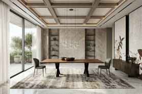 Mad Max live edge wood dining table quickship by Cattelan Italia