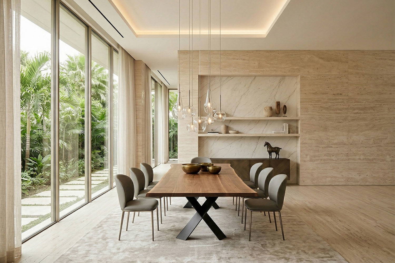 Mad Max Live Edge Wood Dining Table Quickship by Cattelan Italia