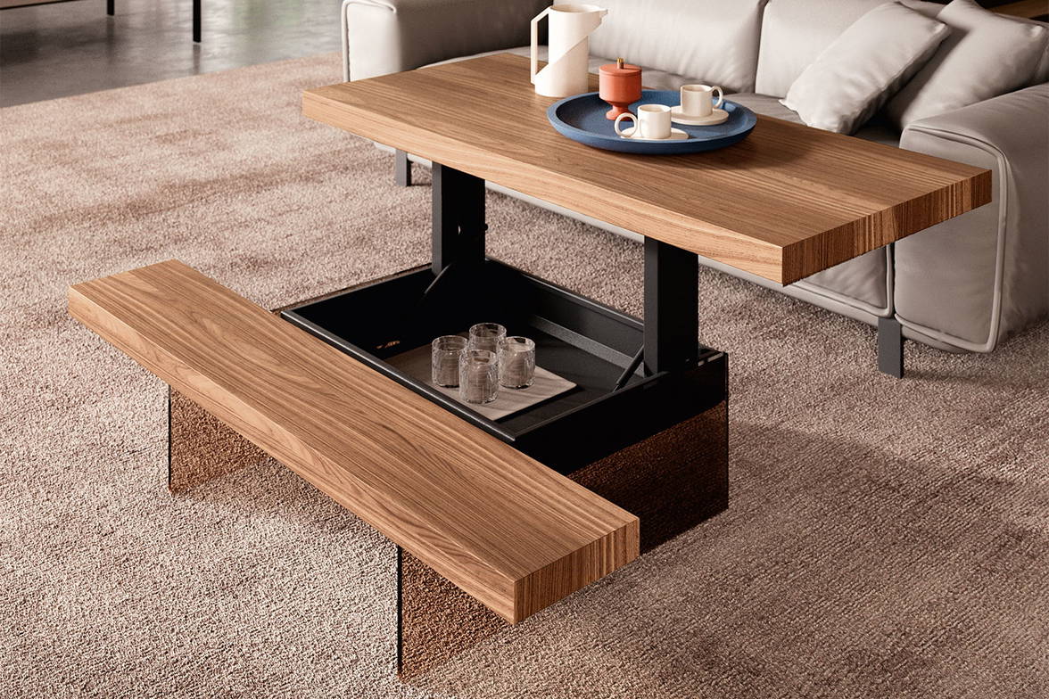 Markus lift-up coffee table with lifted top Markus lift-up coffee table with lifted top
