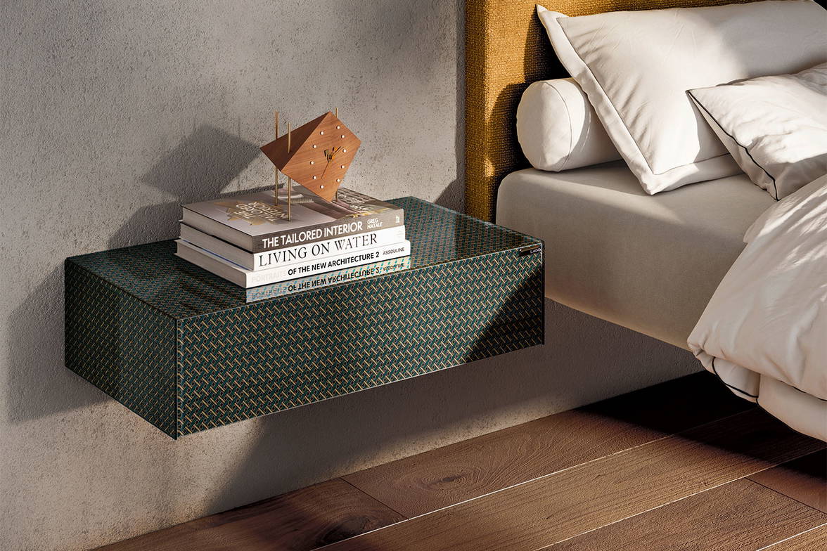 Materia 1070+1071 nightstand by Lago Materia 1070+1071 nightstand by Lago