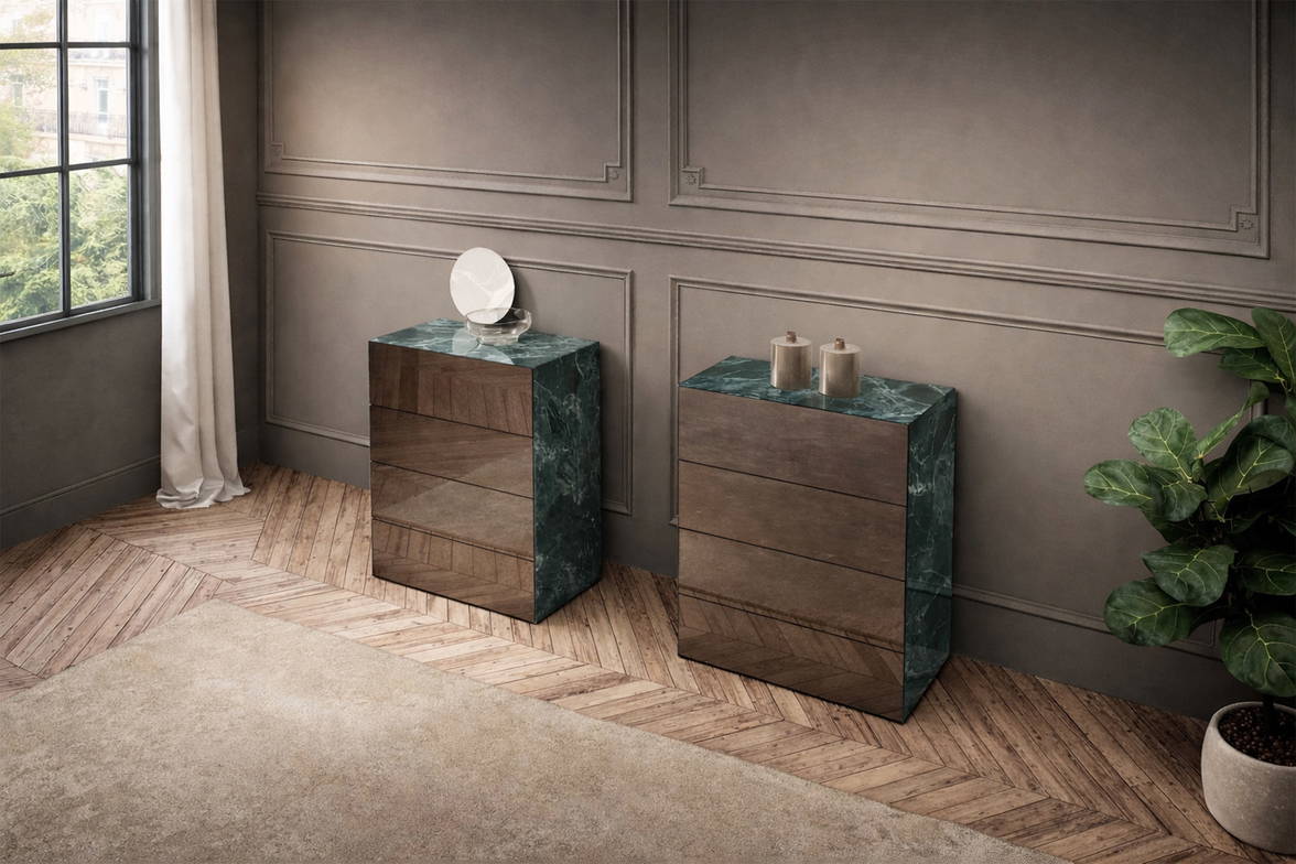 Two Materia 2142 chests by Daniele Lago for Lago. Two Materia 2142 chests by Daniele Lago for Lago.