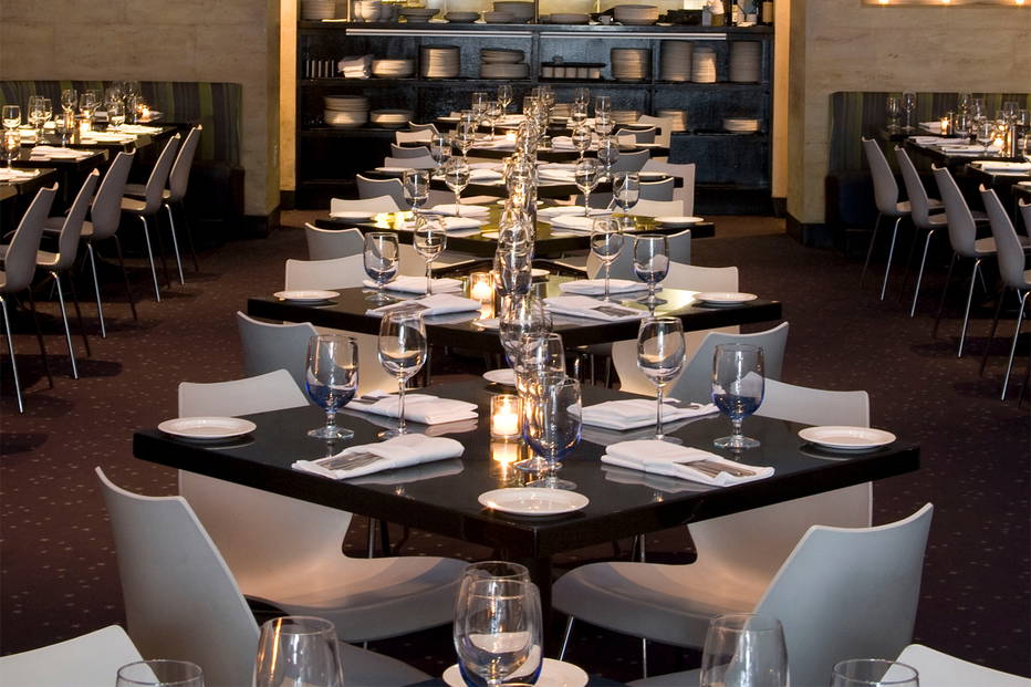Maui dining self-extinguishing chair in restaurant setting