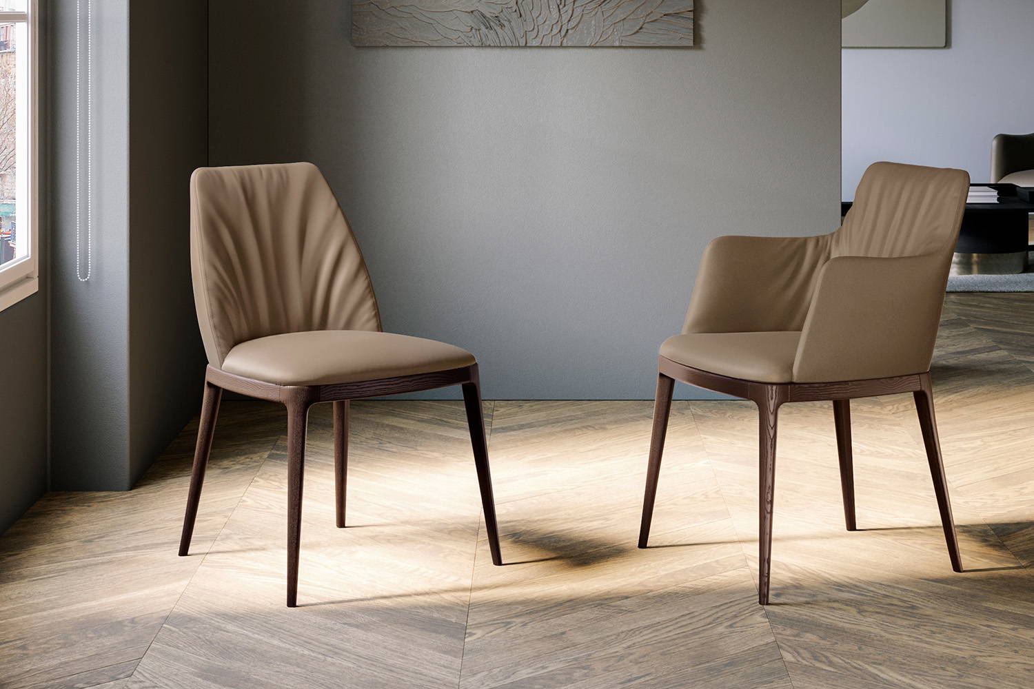 Max deluxe wood dining chair designed by Antoy Filips for eforma