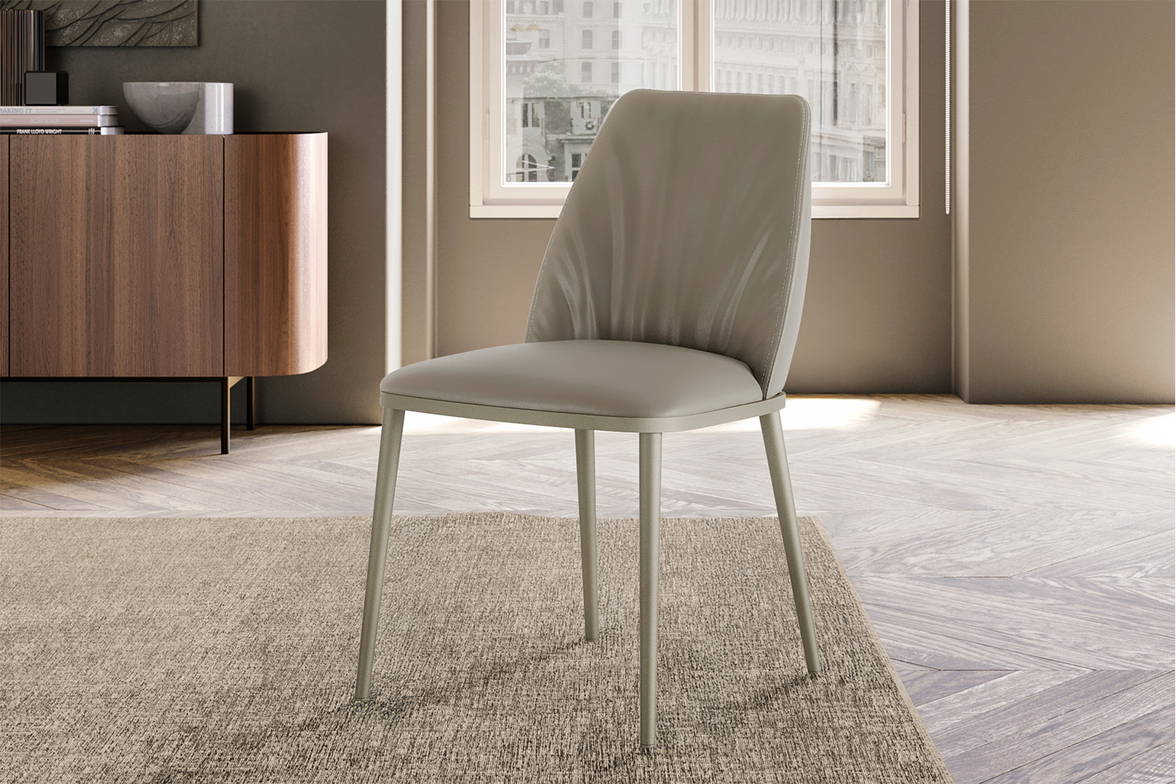 Max deluxe side chair with ivory metal base Max deluxe side chair with ivory metal base