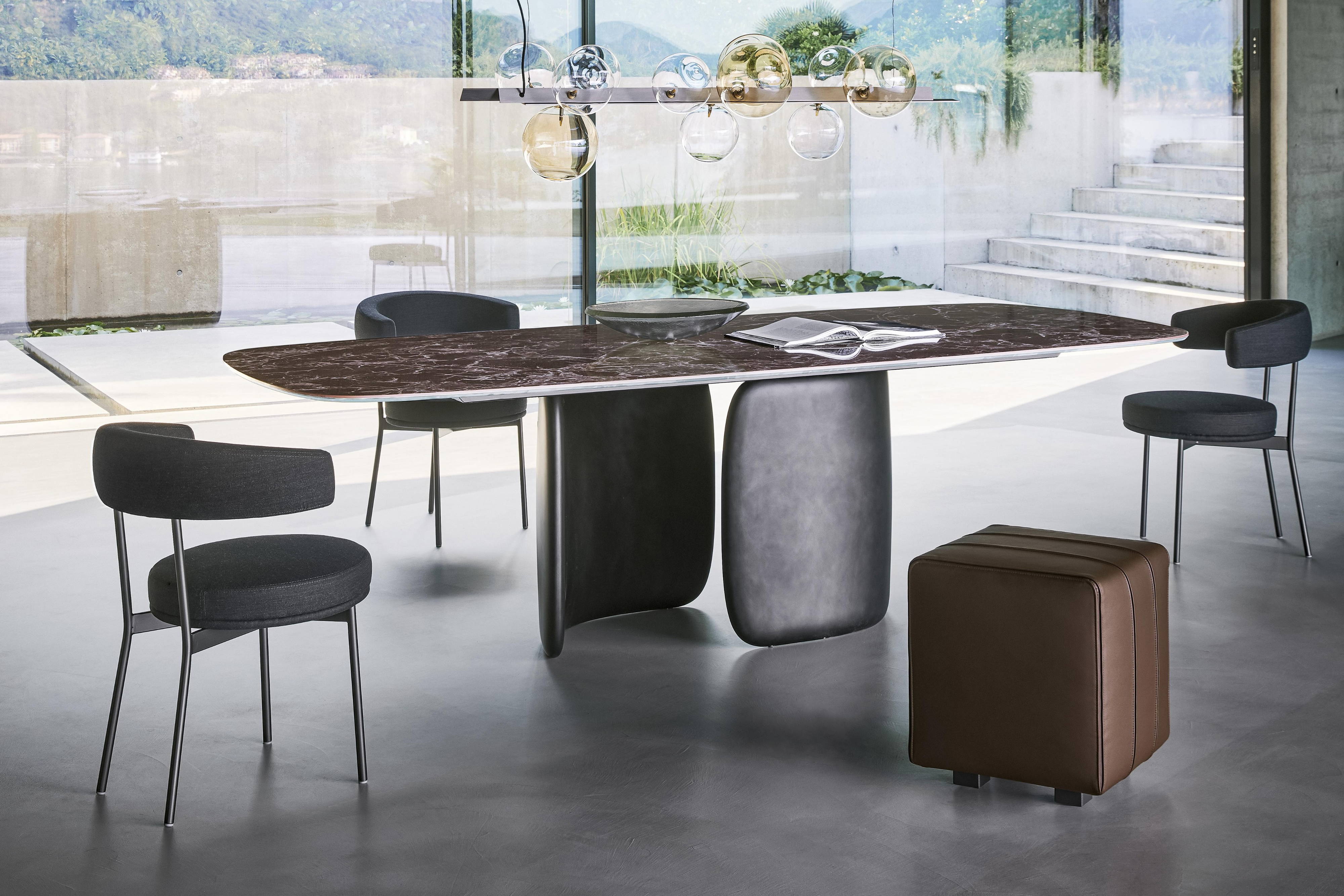 The Mellow Dining Table with the Neuilly Dining Chair