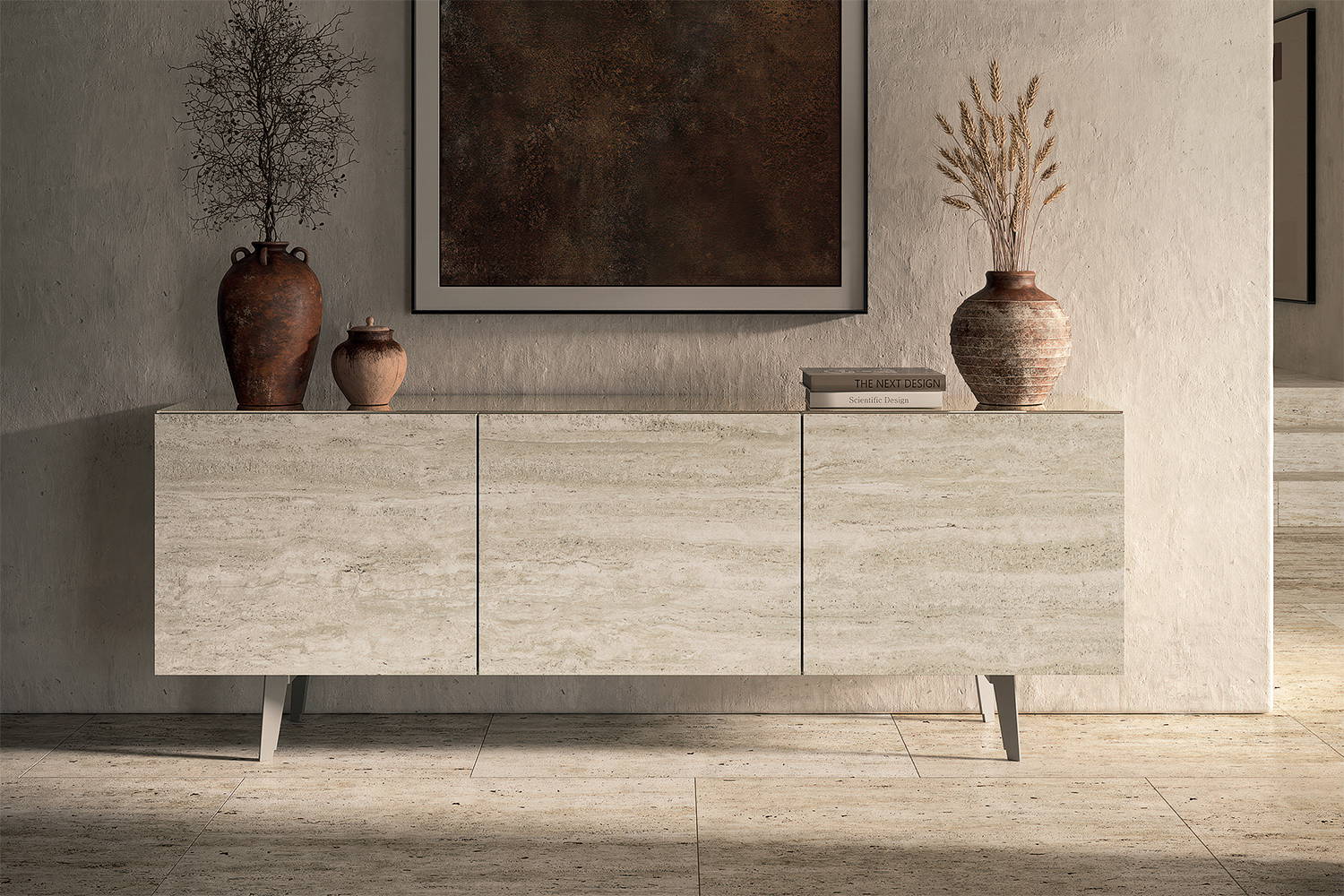 Metropol sideboard with Colosseo Ceramic doors by Cattelan Italia.