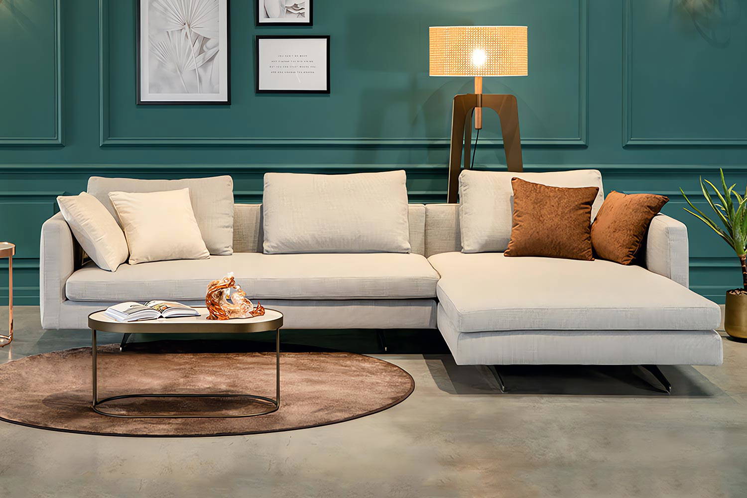 Metropolis Sectional Sofa with Chaise by Tonin Casa