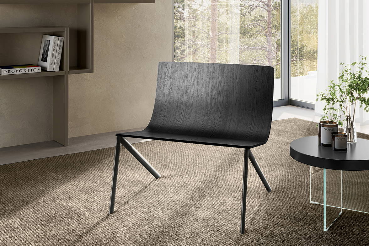 The Mezzaria Wood Armchair by Daniele Lago for Lago. The Mezzaria Wood Armchair by Daniele Lago for Lago.