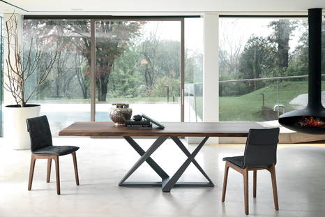 Millennium wood dining table designed by Pocci & Dondoli for Bontempi Casa