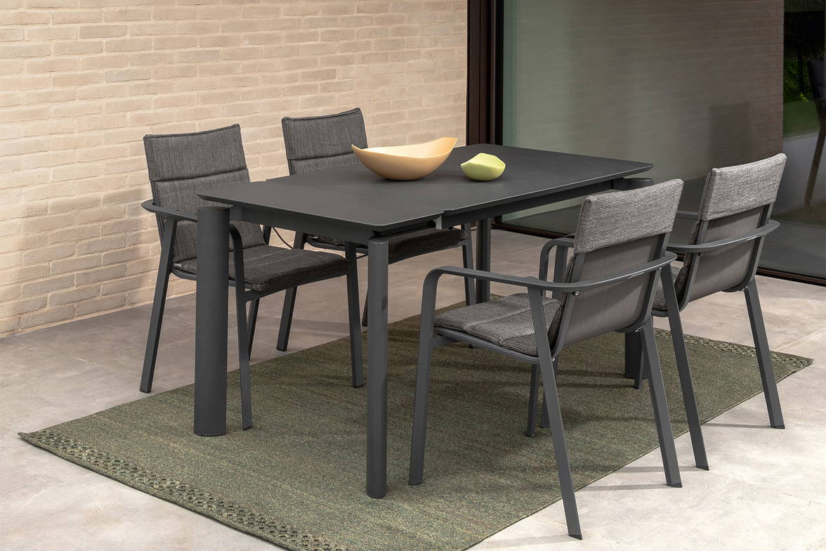 Milo extension dining table is designed by Marco Acerbis Milo extension dining table is designed by Marco Acerbis