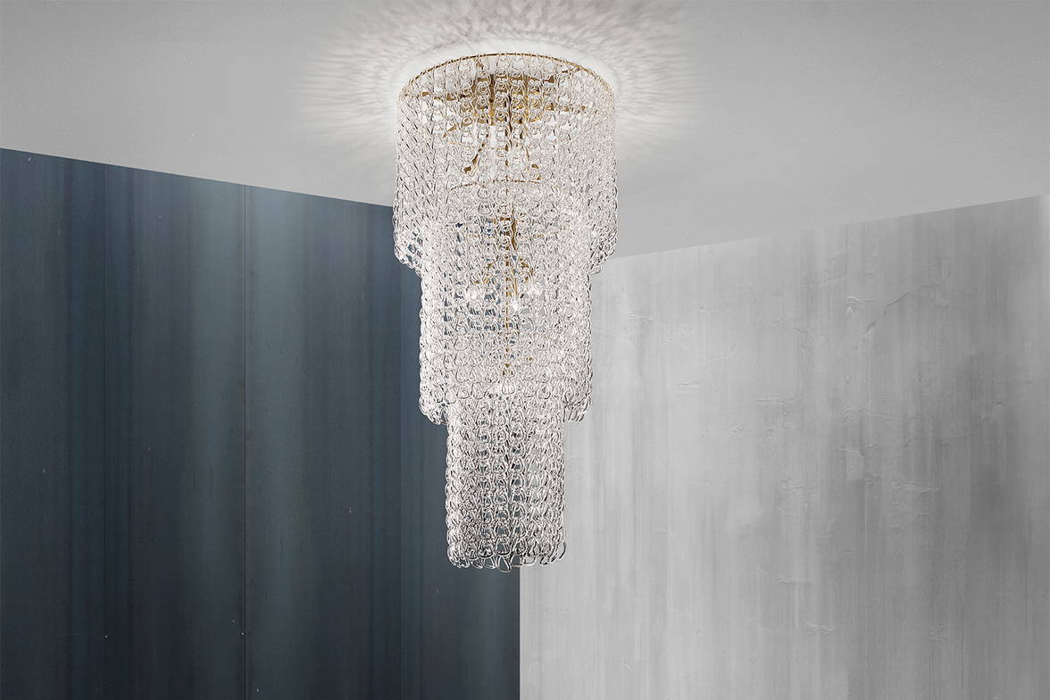 Minigiogali Cascading Ceiling Light from Vistosi Minigiogali Cascading Ceiling Light from Vistosi