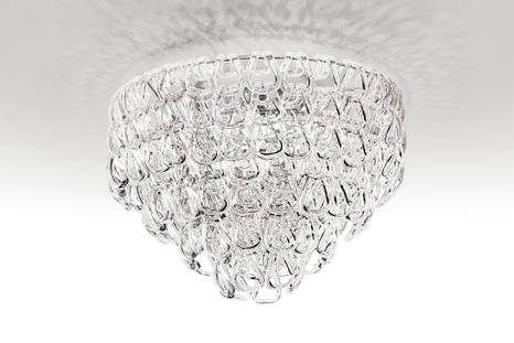 Minigiogali Flush Mount with crystal transparent glass finish