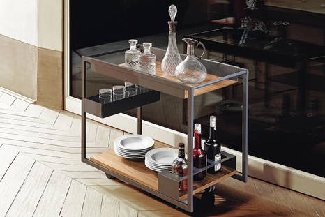 Mojito Wood trolley bar by Cattelan Italia