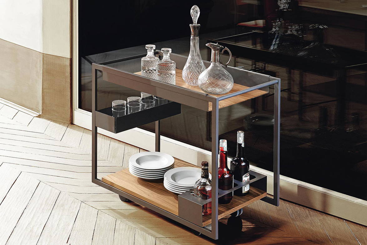 Mojito Wood trolley bar by Cattelan Italia Mojito Wood trolley bar by Cattelan Italia