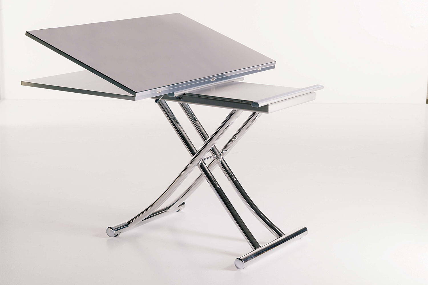 Mondial Cr Transformable Coffee Table by Ozzio Italia | room Mondial Cr Transformable Coffee Table by Ozzio Italia | room