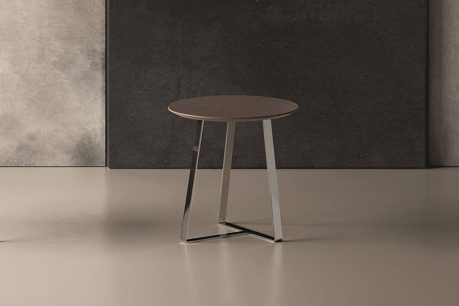 Moon round end table by Gamma