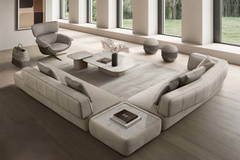 The Morgan Corner Sectional Sofa with Peninsula by Giuseppe Vigano for Gamma Arredamenti.