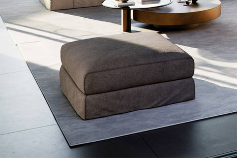 Mykonos Ottoman from Cattelan Italia in A1-174 Texture fabric upholstery
