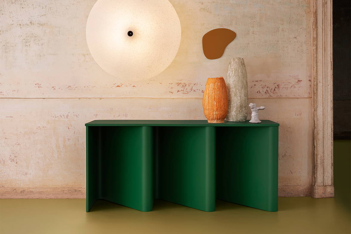 Nami Console Table is available in a variety of lacquered finishes Nami Console Table is available in a variety of lacquered finishes