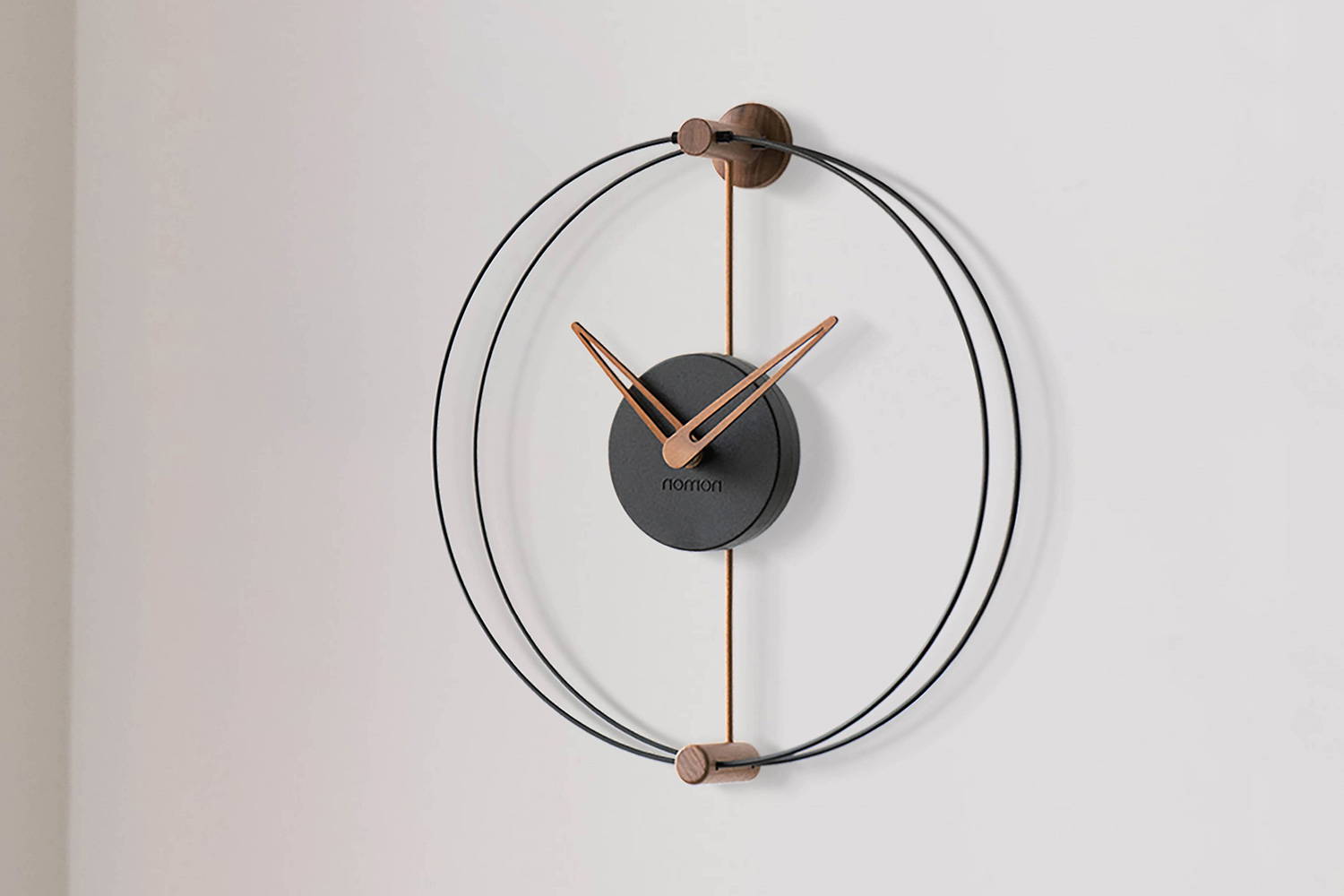 Nano Clock by Nomon with oak wood hands