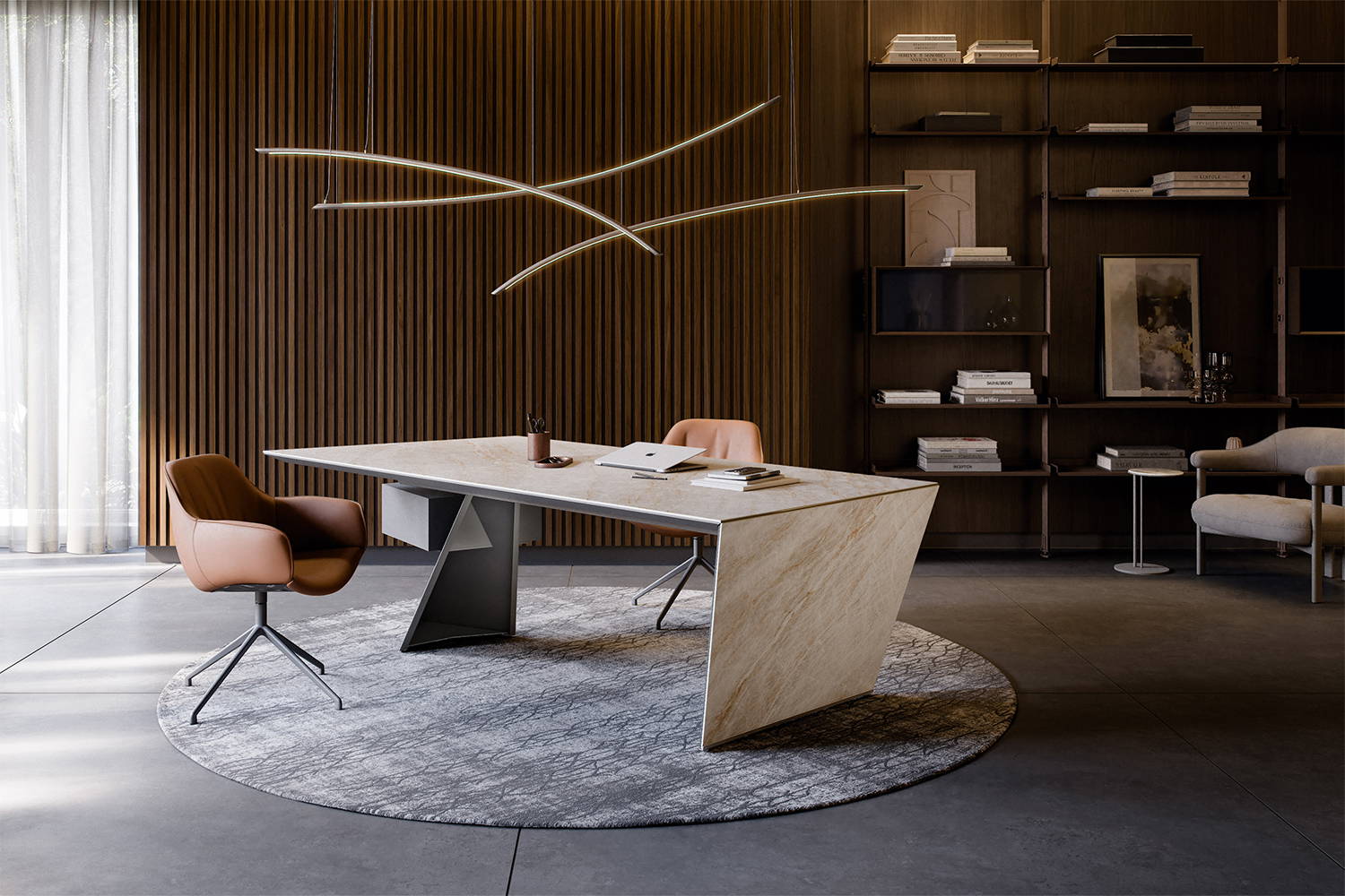 Nasdaq Keramik Office Desk by Cattelan Italia | room service 360°