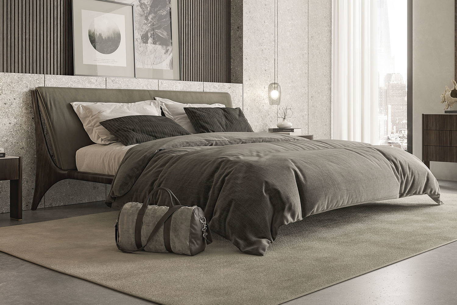 Nelson platform bed by Cattelan Italia