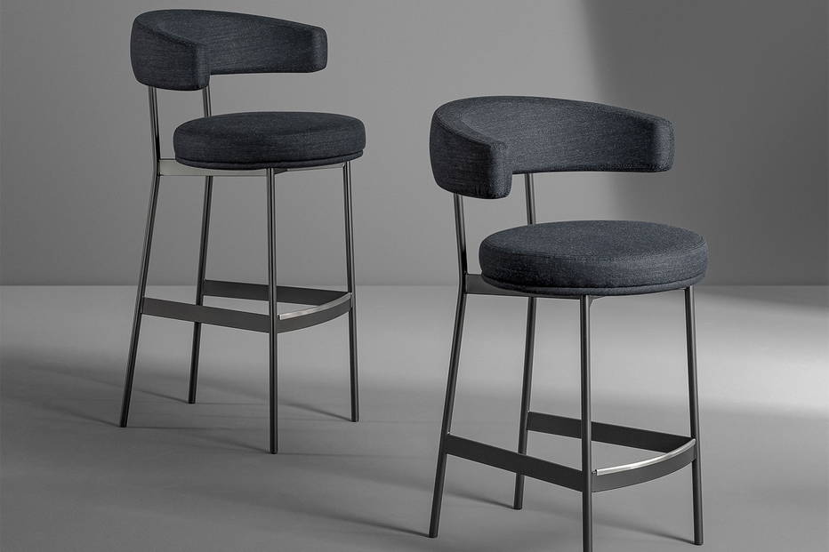 The Neuilly Bar and counter stools by Fabrice Berrux for Bonaldo.