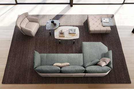 The New York Sectional Sofa with Chaise by Gabriele Ghetti for Gamma Arredamenti