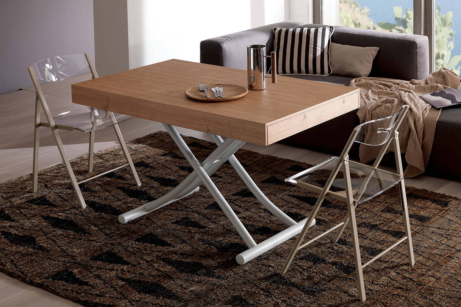 Newood Transformable Coffee Table by Ozzio Italia | room service 360°