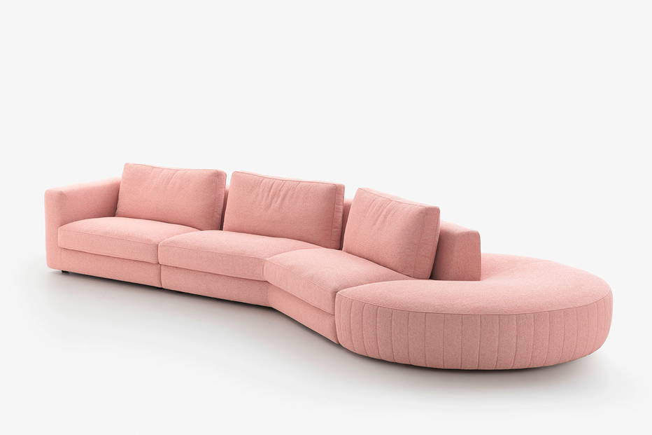 Nice Curved Sofa with Peninsula