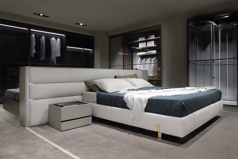 Niobe bed left configuration with optional LED lights