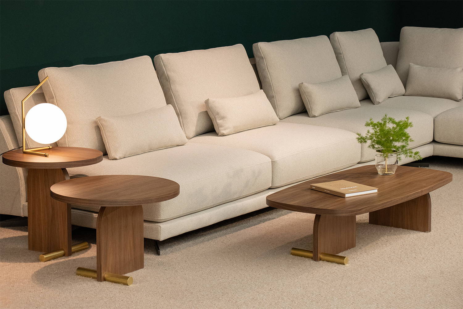 Two Nova end tables with a Nova coffee table.