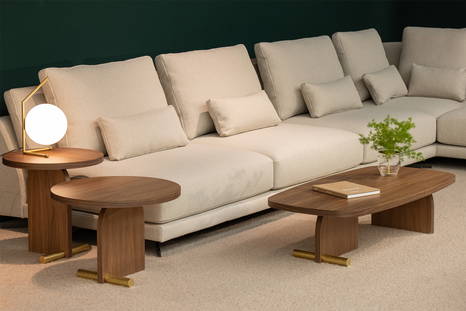 Two Nova end tables with a Nova coffee table.