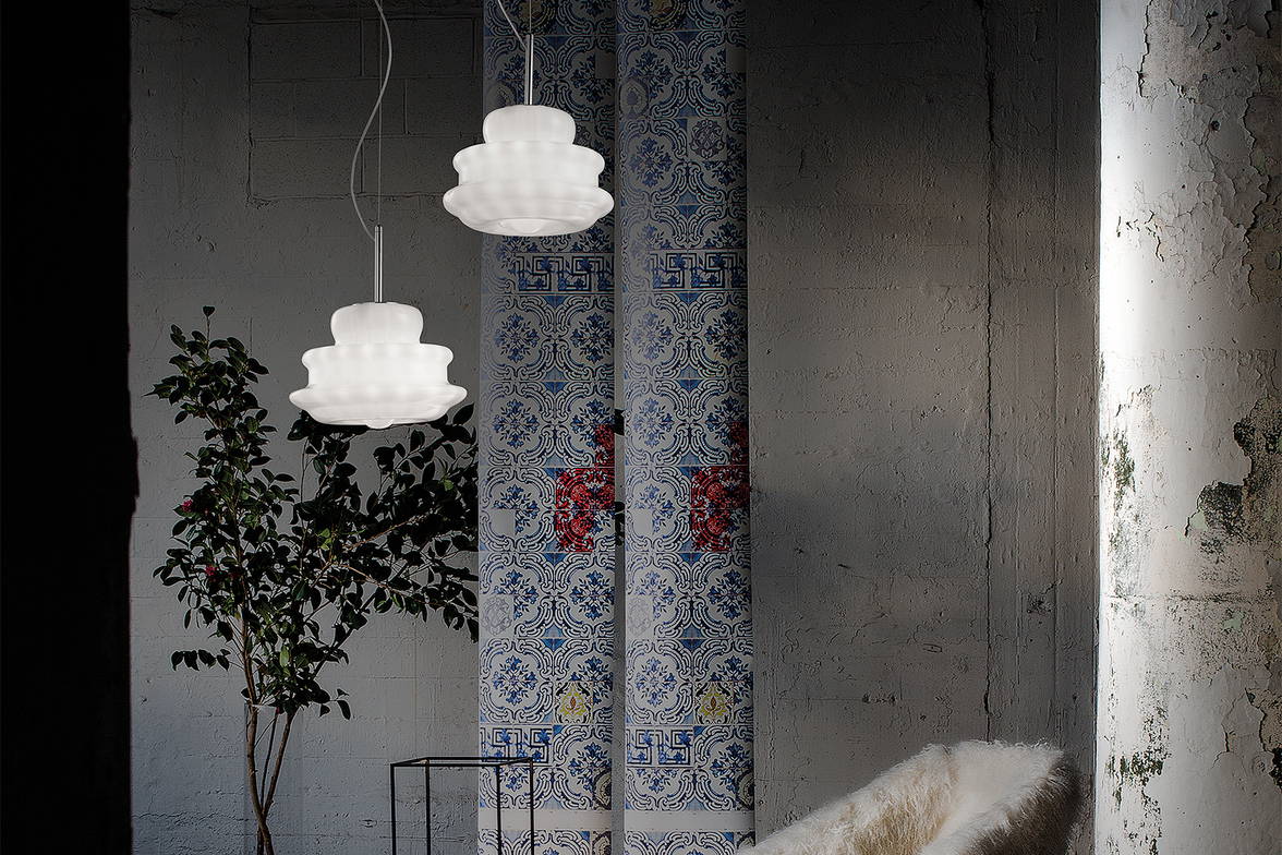 Novecento SP P pendant lights in living room Novecento SP P pendant lights in living room