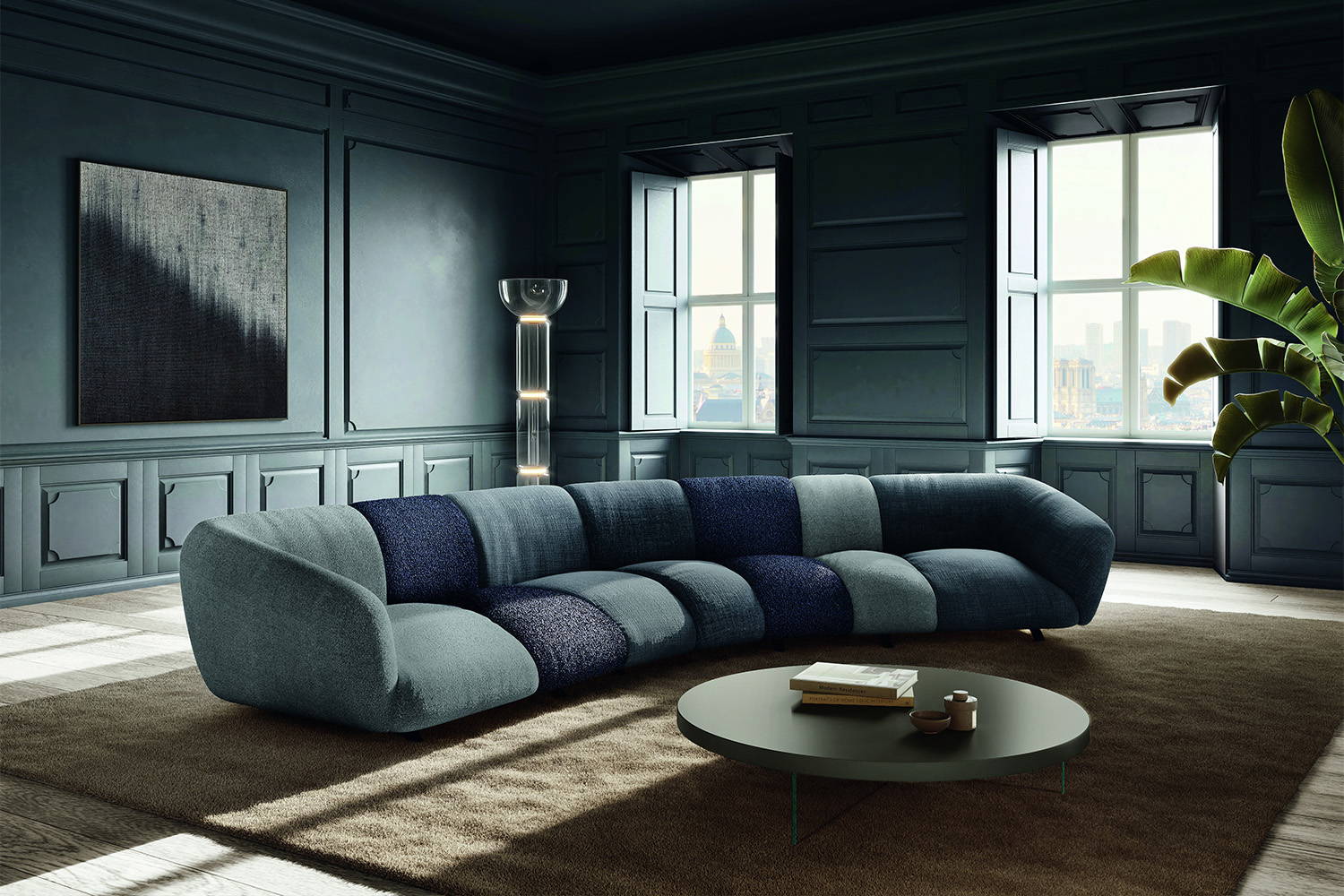 N.O.W. 2913 Curved Sectional Sofa