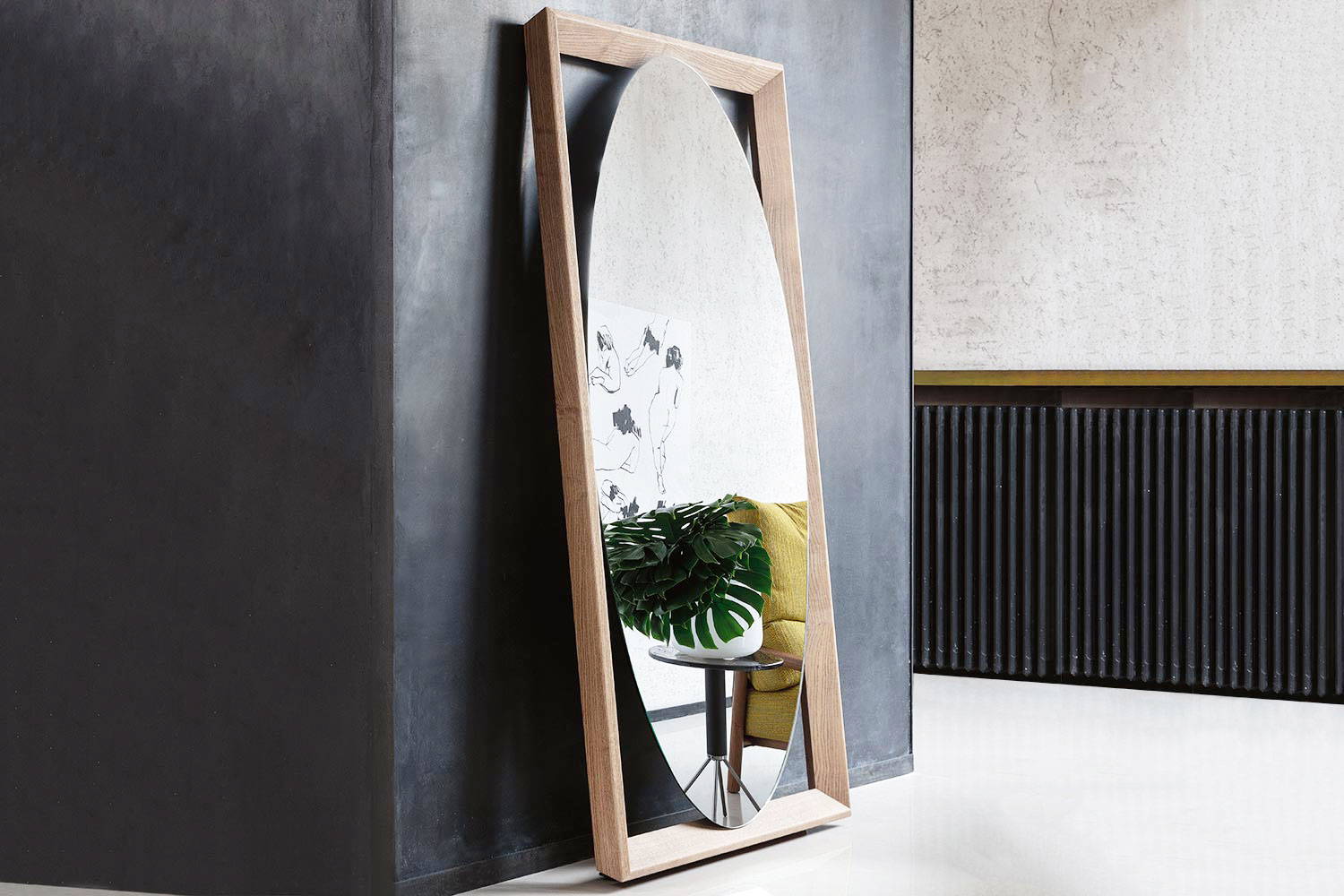 Odino oval mirror by Porada